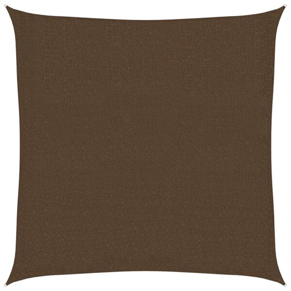 vidaXL Sunshade Sail 1.75 oz/ft² Brown 8.2x8.2' HDPE
