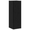 vidaXL Corner Shelves Black Oak 12.99 x 12.99 x 39.37 in