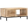 vidaXL Coffee Table Brown Solid mango wood 34.6 in x 19.7 in Rectangular