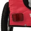 vidaXL Pet Bike Trailer Red and Black Oxford Fabric, Iron, PVC Small