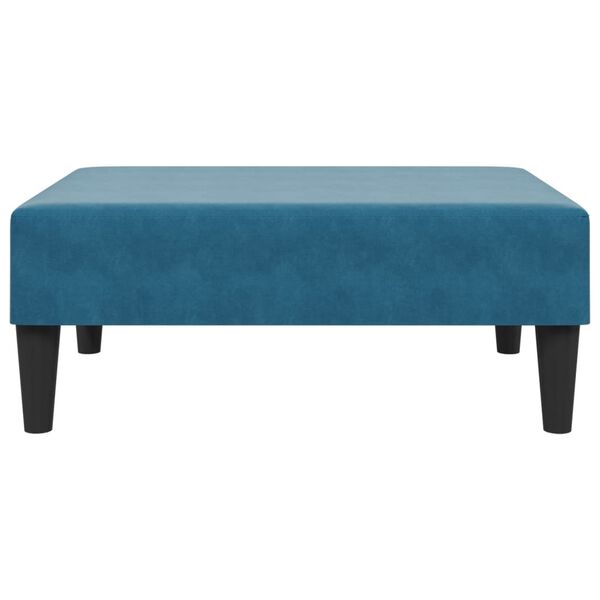 vidaXL Footstool Blue Velvet (100% polyester), plywood, foam Medium