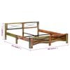 vidaXL Bed Frame Mixed colors due to reclaimed wood Solid Reclaimed Wood