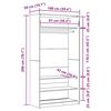 vidaXL Wardrobe High gloss white Engineered wood Compact Wardrobe