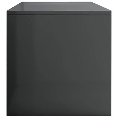 vidaXL TV Stand High Gloss Gray 39.4"x15.7"x15.7" Engineered Wood
