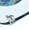 vidaXL WC Toilet Seat with Lid MDF Deep Sea Design