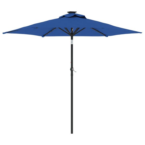 vidaXL Garden Parasol Azure Blue Polyester, Steel Large Tiltable