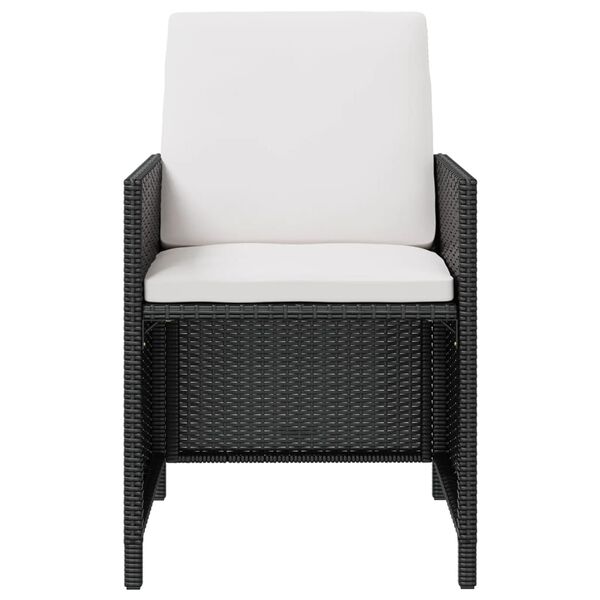 vidaXL Outdoor Dining Set Black, Cream White