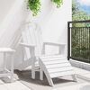 vidaXL Adirondack Chair White 32.28 x 29.13 x 36.22 in HDPE
