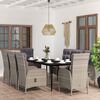 vidaXL Garden Dining Set Grey and Black