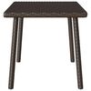 vidaXL Garden Coffee Table Brown PE rattan, powder-coated steel
