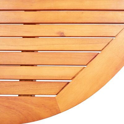 vidaXL Folding Patio Table 63"x33.5"x29.1" Solid Wood Eucalyptus