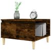vidaXL Coffee Table Smoked Oak Engineered wood, Solid eucalyptus wood