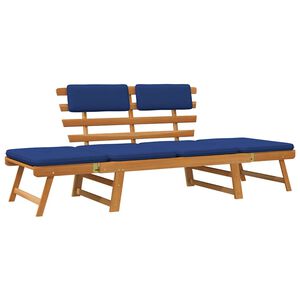 vidaXL Garden Bench Blue Solid acacia wood 75 in