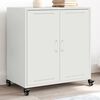 vidaXL Sideboard White Cold-rolled steel Medium Sideboard Rectangular