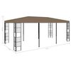 vidaXL Gazebo Taupe Polyester Spacious Gazebo Rectangular