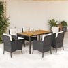 vidaXL Garden Dining Set Black