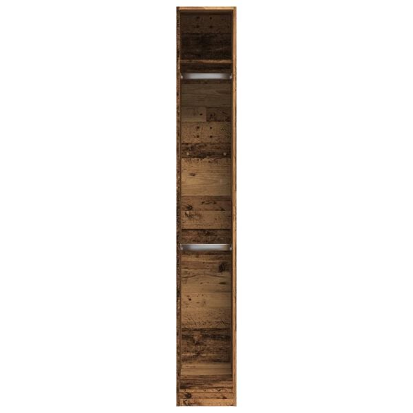 vidaXL Wardrobe Old wood Engineered wood Compact Wardrobe Rectangular