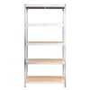 vidaXL 5-Layer Heavy-duty Shelves 3 pcs Silver Steel&Engineered Wood