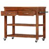 vidaXL Kitchen Trolley 39.4"x18.9"x35" Solid Wood Acacia