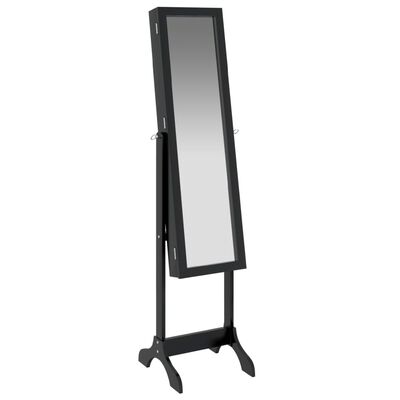 vidaXL Free-Standing Mirror Black 13.4"x14.6"x57.5"