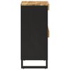 vidaXL Side Cabinet Natural wood and black Solid mango wood Medium