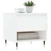 vidaXL Coffee Table Set of 2 High Gloss White Engineered Wood, Metal