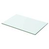 vidaXL Glass Panel Set of 2 Clear Tempered glass 19.7 x 9.8 in