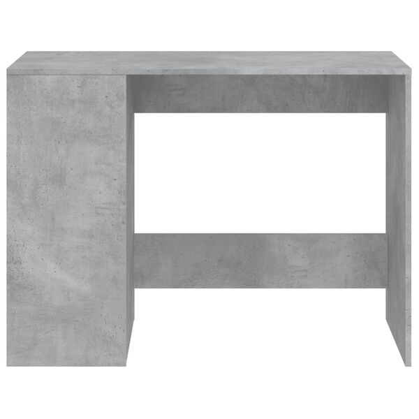 vidaXL Desk Concrete Gray Engineered Wood Medium Storage Desk