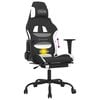 vidaXL Gaming Chair Black and White