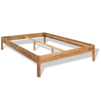 vidaXL Bed Frame Solid Oak Wood 59.8"x79.9"