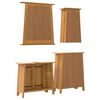 vidaXL Bathroom Furniture Set Natural Pine Solid Pine Wood