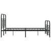vidaXL Bed Frame Black Steel Small Double Bed Frame Rectangular