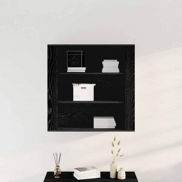 vidaXL Wall Cabinet Black Oak 31.50 x 12.99 x 31.50 in Engineered Wood