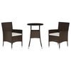 vidaXL Garden Bistro Set Brown