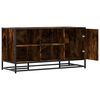vidaXL Shoe Bench Smoked Oak Engineered wood, metal Large Shoe Bench