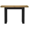 vidaXL Console Table Natural, Black Solid Pine Wood Slim Durable