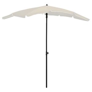 vidaXL Garden Parasol Sand Fabric (100% polyester), steel Medium