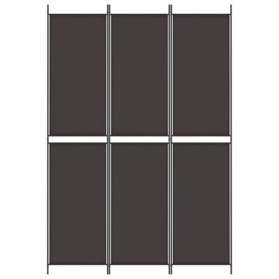 vidaXL 3-Panel Room Divider Brown 59.1"x86.6" Fabric