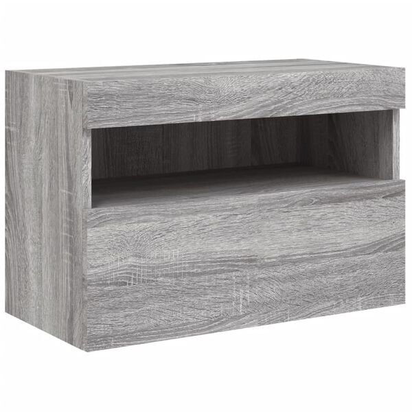 vidaXL TV Wall Cabinet Grey Sonoma Engineered Wood Medium