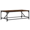 vidaXL Coffee Table Smoked Oak Engineered Wood, Metal 39.4x19.7x13.8 in