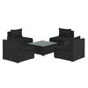 vidaXL Garden Lounge Set Black