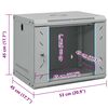 vidaXL Network Cabinet with Storage Gray 53 x 45 x 45 cm Steel