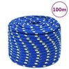 vidaXL Boat Rope Blue 0.55 " 328.1 ' Polypropylene