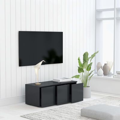 vidaXL TV Stand Gray 31.5"x13.4"x11.8" Engineered Wood