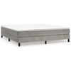 vidaXL Bed Frame Light Grey Velvet, plywood, engineered wood King