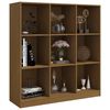 vidaXL Book Cabinet Honey Brown Solid Pine Wood Medium Book Cabinet