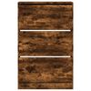 vidaXL Shoe Cabinet Smoked Oak Engineered wood Compact Shoe Cabinet