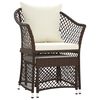 vidaXL Patio Lounge Set Set of 2 Brown and white Poly rattan, Steel
