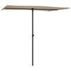 vidaXL Garden Parasol Taupe Polyester 6.6x4.9 ft Garden Parasol