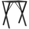 vidaXL Dining Table Leg Black Powder-coated steel Medium